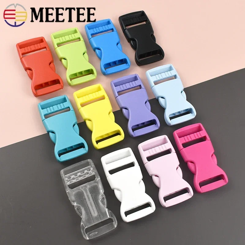 

50Pcs 10-38mm Plastic Release Buckle Belt Buckles Webbing Adjuster Clasp Safety Band Loose Hook Luggage Closure Carabiner Parts