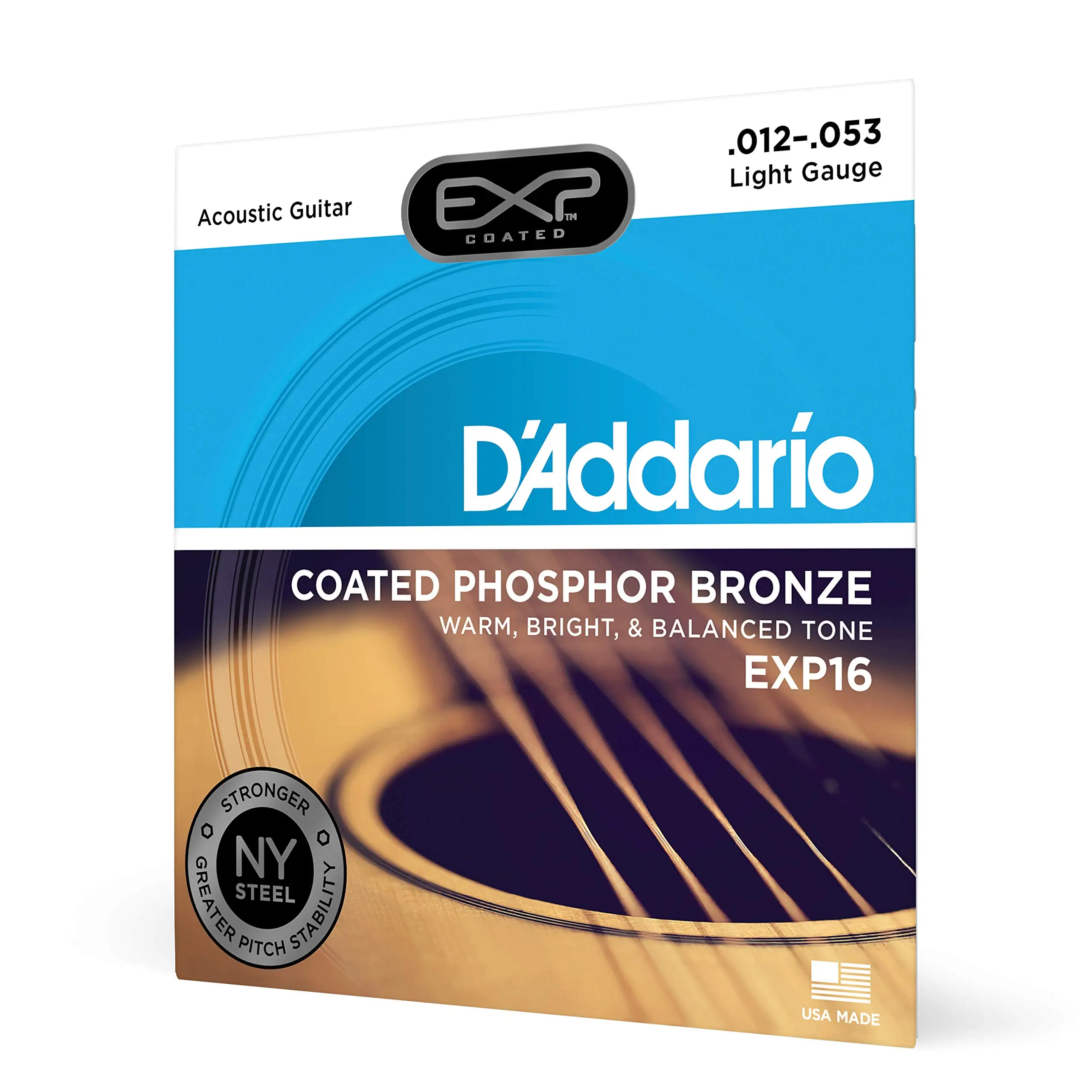 EXP16 12-53 Music Accessories Coated Phosphor Bronze Extra Light Guitar Strings For 6 String Acoustic Guitar Music Lovers Choice