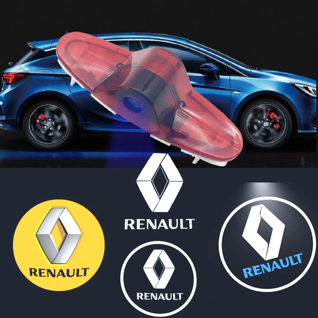 

2Pcs Renault Door Projection Light LED Welcome Ghost Shadow Waterproof EasyInstall Car Accessories for Megane2011 Koleos Espcace