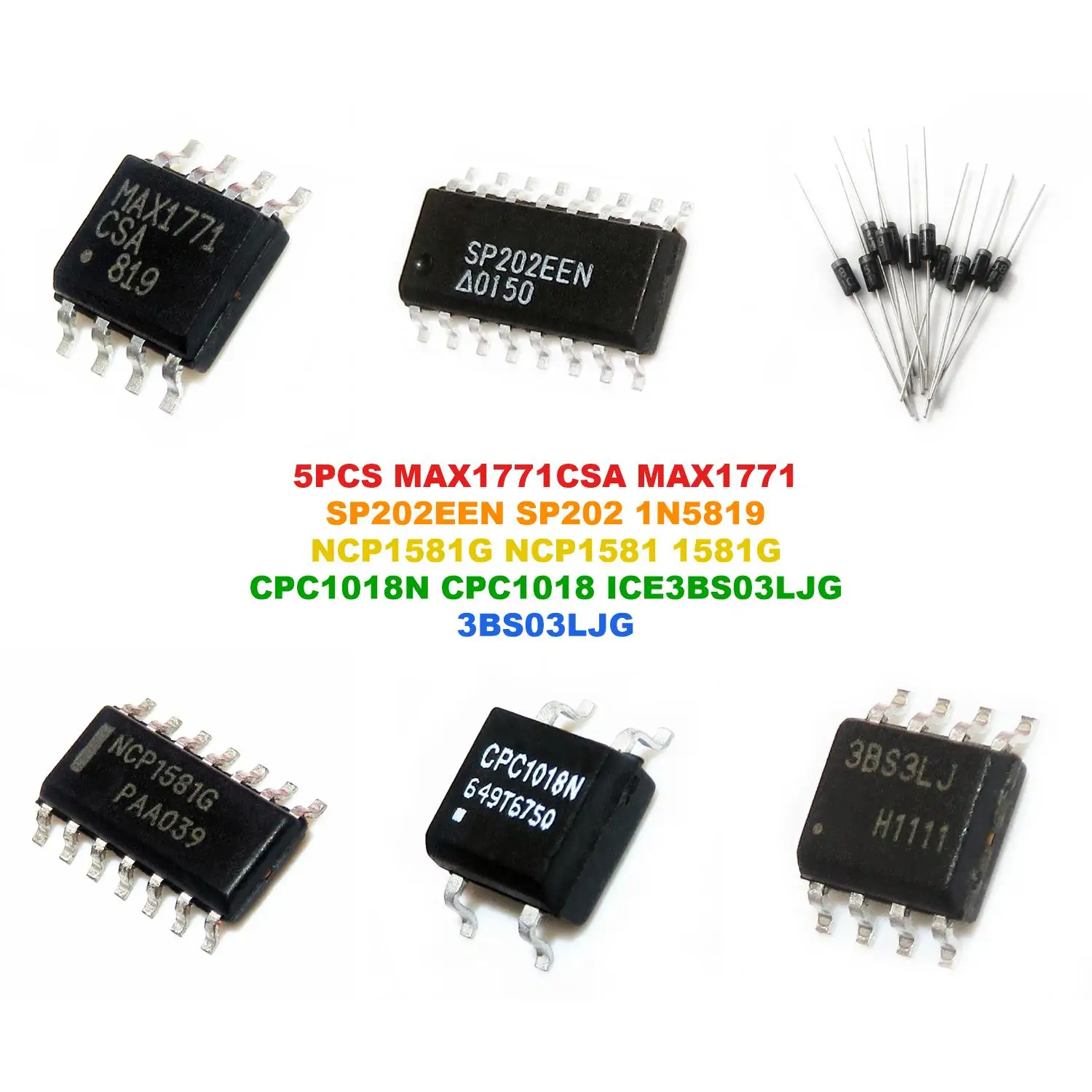 MAX1771CSA MAX1771 SP202EEN SP202 1N5819 NCP1581G NCP1581 1581G CPC1018N CPC1018 ICE3BS03LJG 3BS03LJG