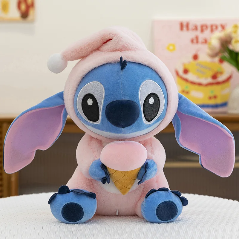 Disney Cartoon Stich Peluche Ripiene Giocattolo Bella Stich Abbraccio Scrump Gelato Morbido Cuscino Decorazione della stanza delle bambole Regalo di festa di Natale