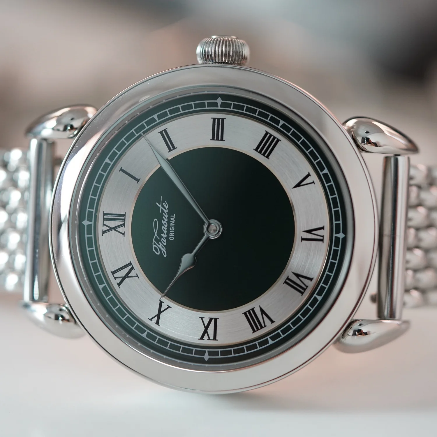 Reloj Automático FARASUTE para hombre, reloj de pulsera mecánico de lujo de 40mm, esfera esmaltada con espejo de zafiro ultrafino, Mini Rotor