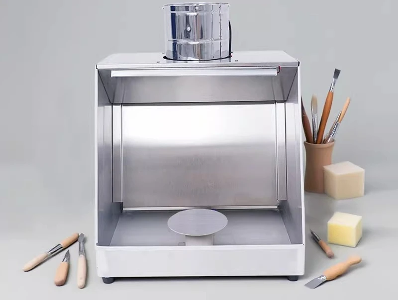 

dust-free and environmentally friendly design glaze blowing table, ceramic glaze spraying equipment