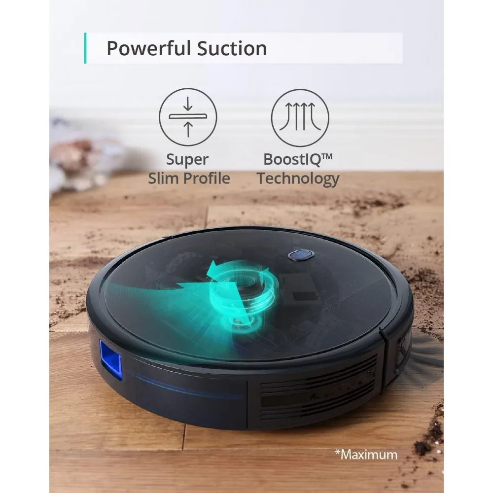 Пылесос eufy BoostIQ RoboVac 11S MAX, Мощное всасывание, самозаряжающийся Роботизированный пылесос, очищает твердые полы до ковров среднего размера