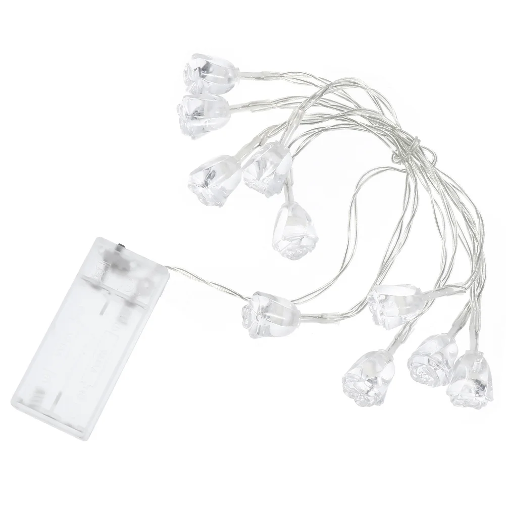 1 قطعة سلسلة أضواء عيد الحب تصميم شكل وردي احتفالي رومانسي متعدد المشهد ديكور حفلات الزفاف العملي #3