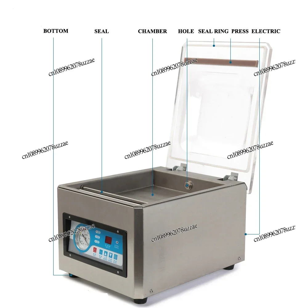 DZ260 سطح المكتب شبه التلقائي صغير غرفة واحدة الحبوب التواريخ الفاصوليا كيس فراغ ختم آلة التعبئة