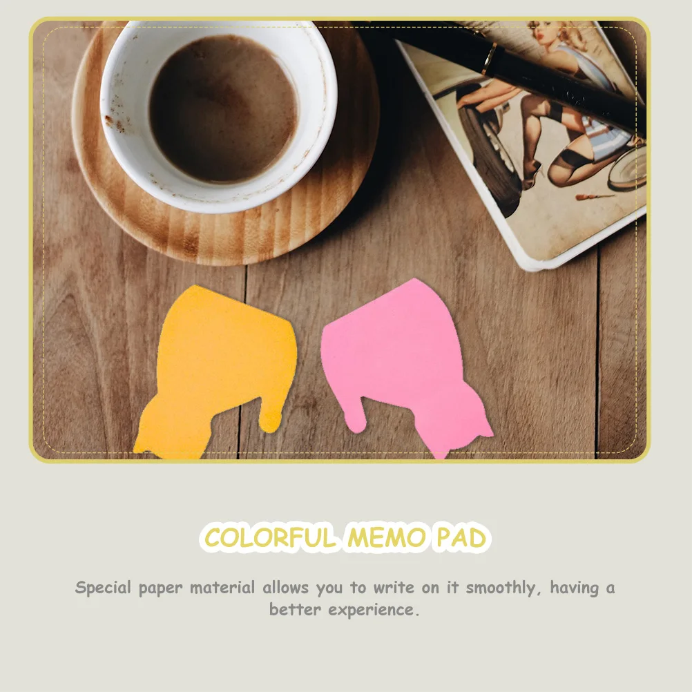 

12Pcs Cat Shaped Memo Pads Colorful Portable Adhesive Paper Small Notes for Office Planner Reminder to-Do List
