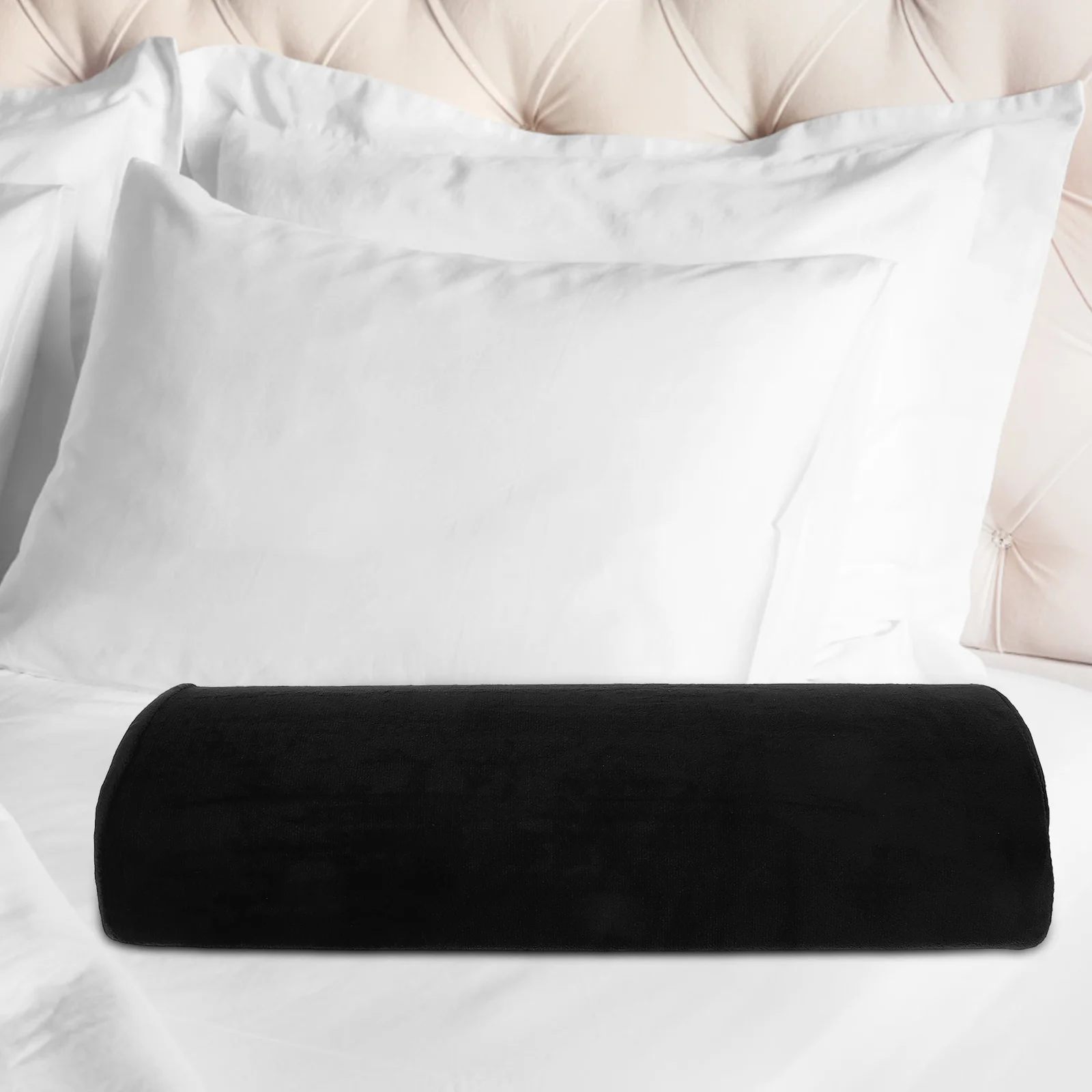 

Half Round Memory Foam Lumbar Pillow Detachable Washable Boost Circulation Ergonomic Design Legs Feet Long Sitting Pregnant