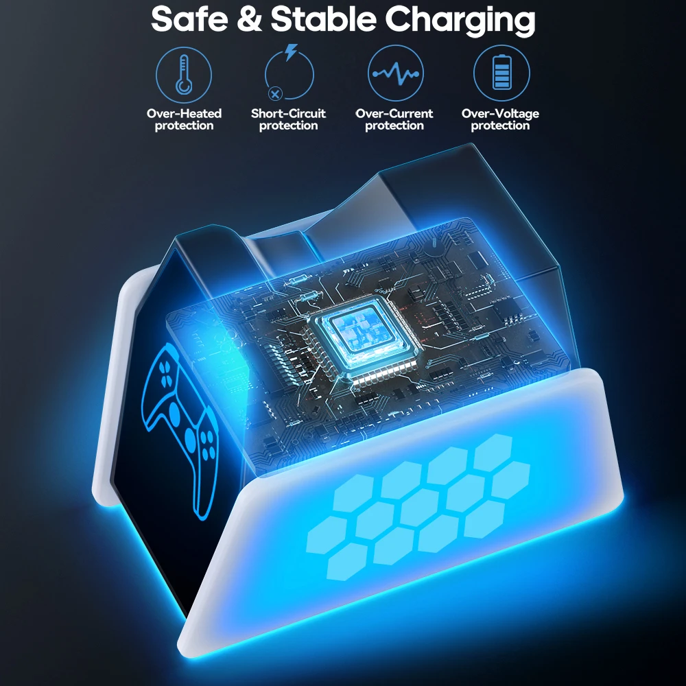 Single PS5 Controller Charger Charging Station Docking for Playstation 5 DualSense Controller PS5 Fast Charging Station Stand
