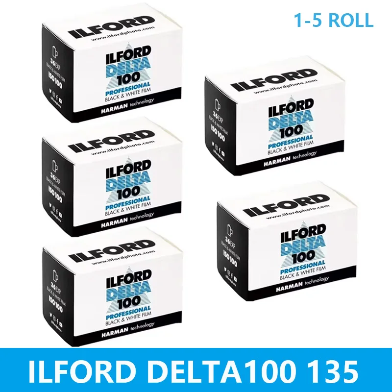 1-10 rolos ilford delta 100 135 filme profissional preto e branco iso 100 filme egativo para fujifilm kodak m35/h35n câmera de filme