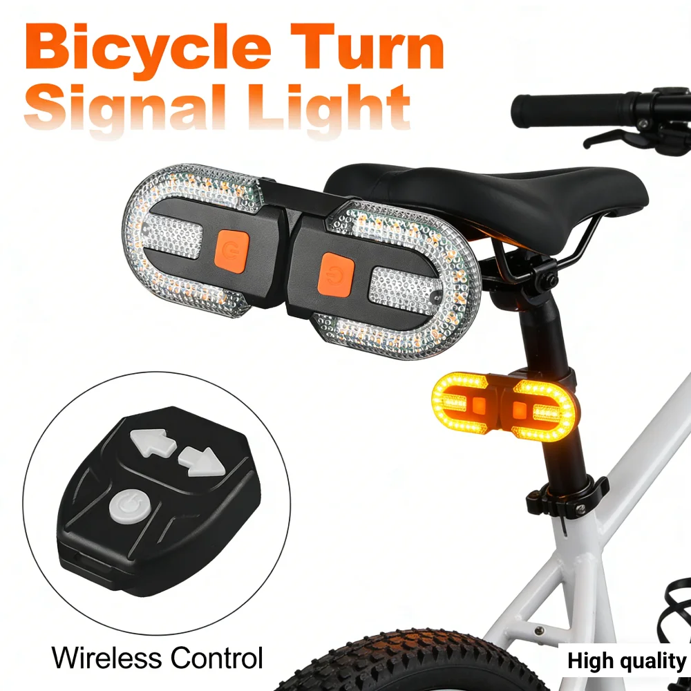 

Bicycle Turn Signal Light Wireless Remote Control Bike Rear Light USB Rechargeable Warning Cycling Light Bike Accessories