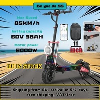 BOYUEDA S5 Electric Scooter 6000W Motor 60V38AH Battery 120KM Range 85KM/H Speed NFC Smart App RGB lights Off-road E Scooters