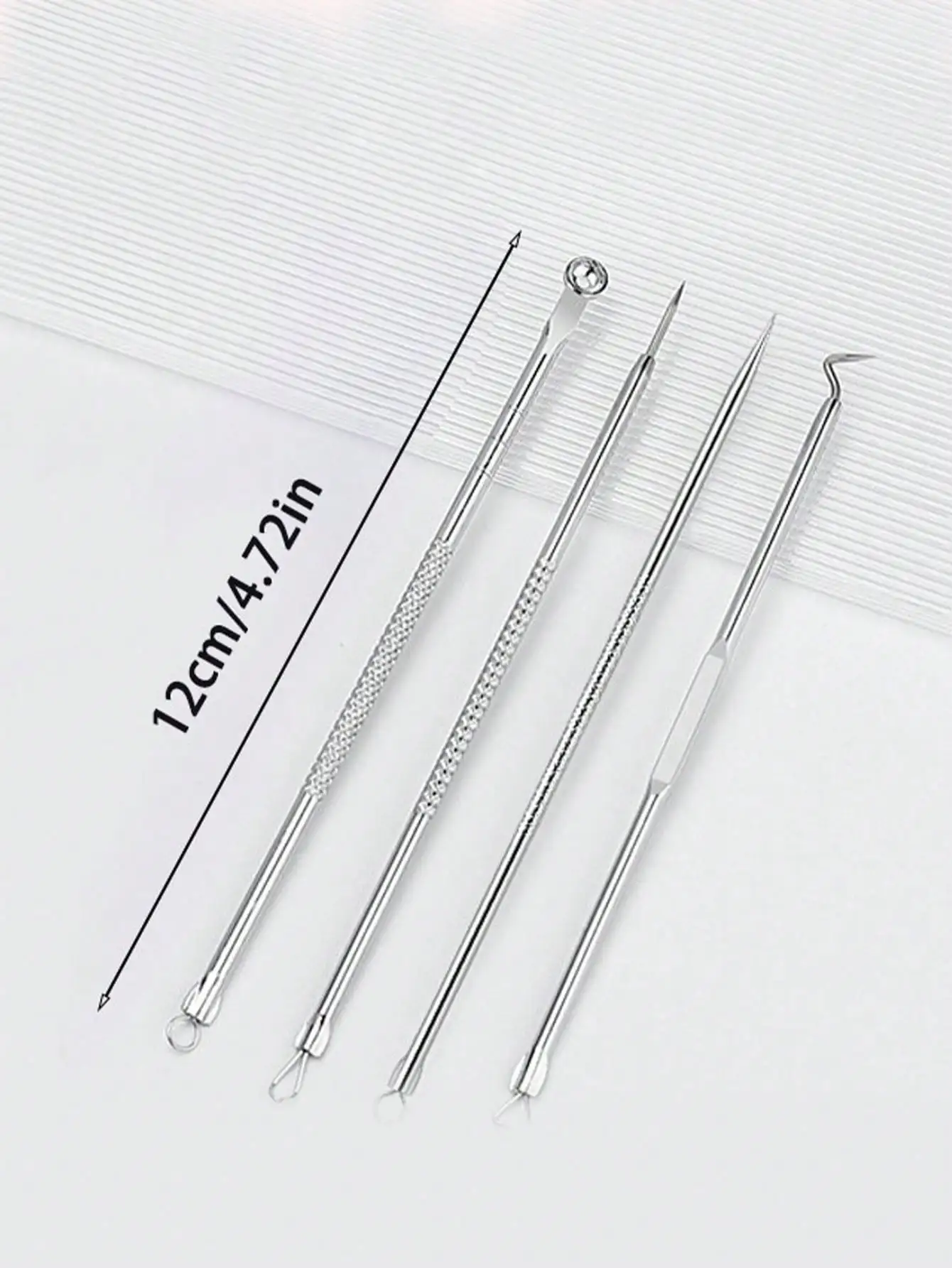 4 stks/set roestvrijstalen acne-verwijderingstool, dubbelzijdige smet- en mee-eter-extractors voor schoonheid en make-up