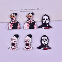 10pcs/pack Fashion Halloween Skull Man Acrylic Charms Pendant for Jewelry Making Craft DIY