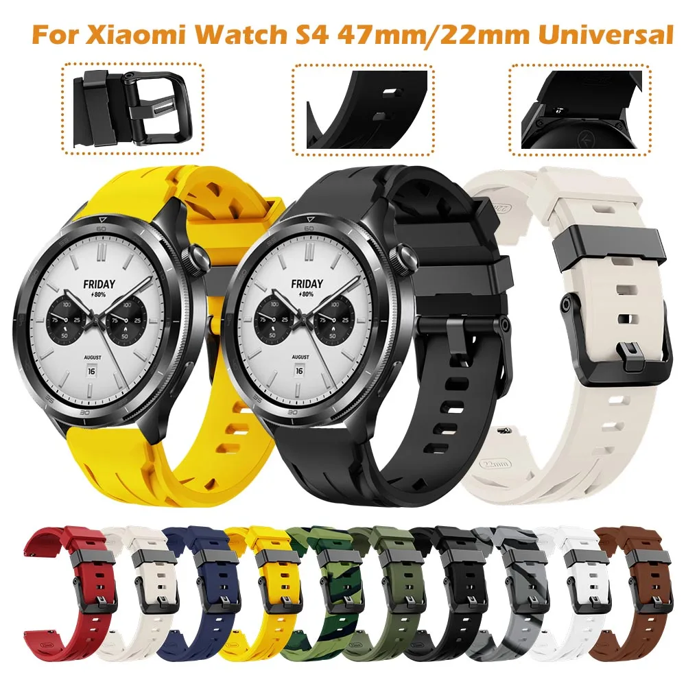 

22mm Universal Business Silicone Strap for Xiaomi Watch S4 47mm Sport Breathable Fashion for Xiaomi Watch S4 47mm Watch Strap