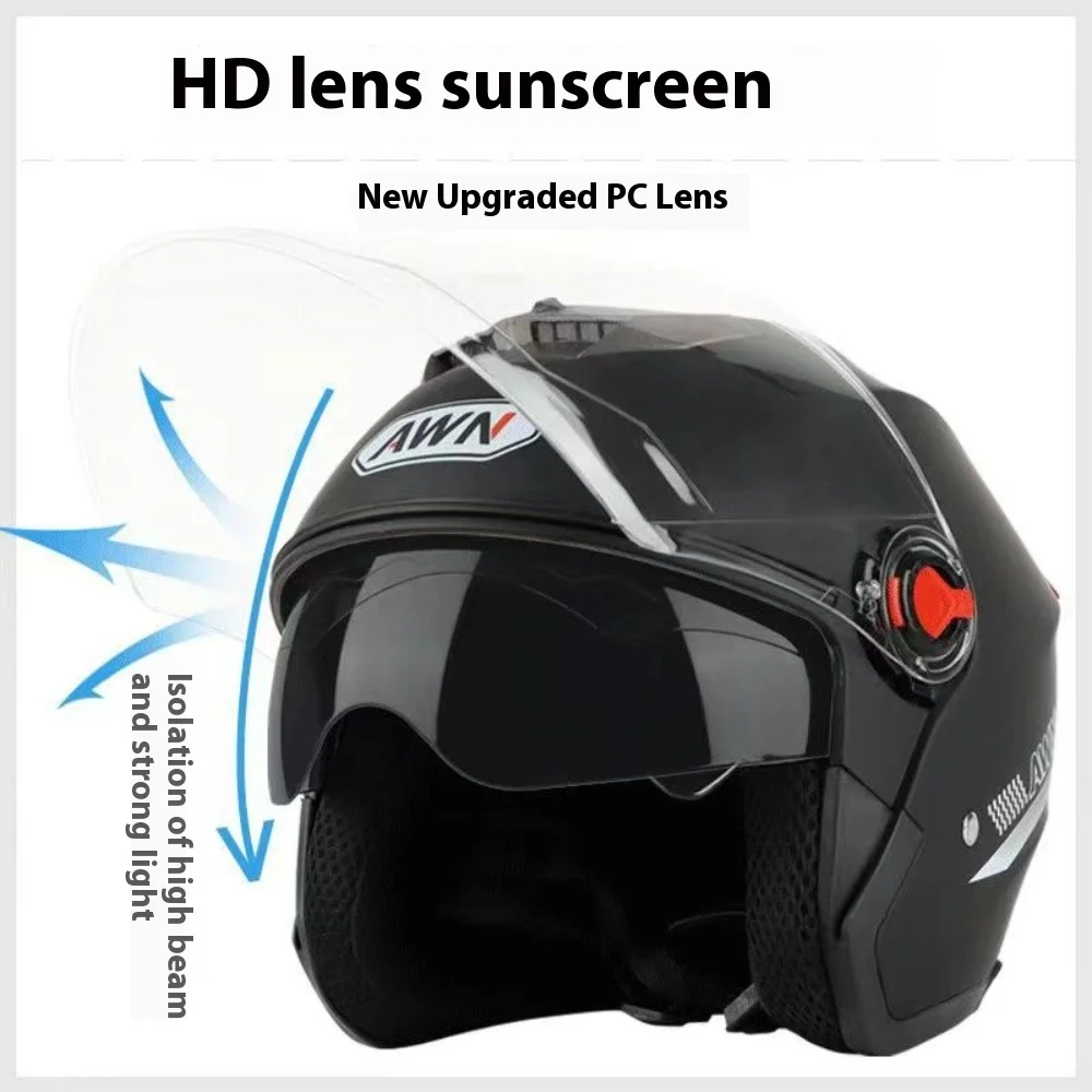 New Open Face Motorcycle Helmet Motorbike Helmets Seasons Safety Motor Bike Scooter with For Men Women Hot Sales