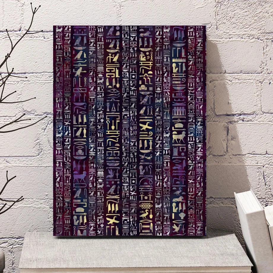 Ancient Egyptian Hieroglyphics Writing Egypt Culture Wall Art Pictures Posters Canvas Paintings for Living Room Home Decor