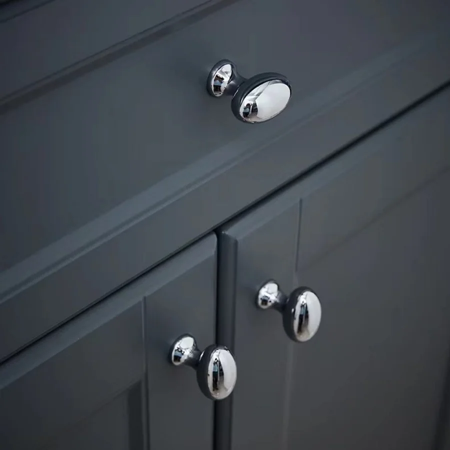 

Modern Aluminium alloy Cabinet Knobs Dresser Oval Unlacquered Drawer Knobs Kitchen Cabinet Hardware Egg Knob for Dresser Drawers