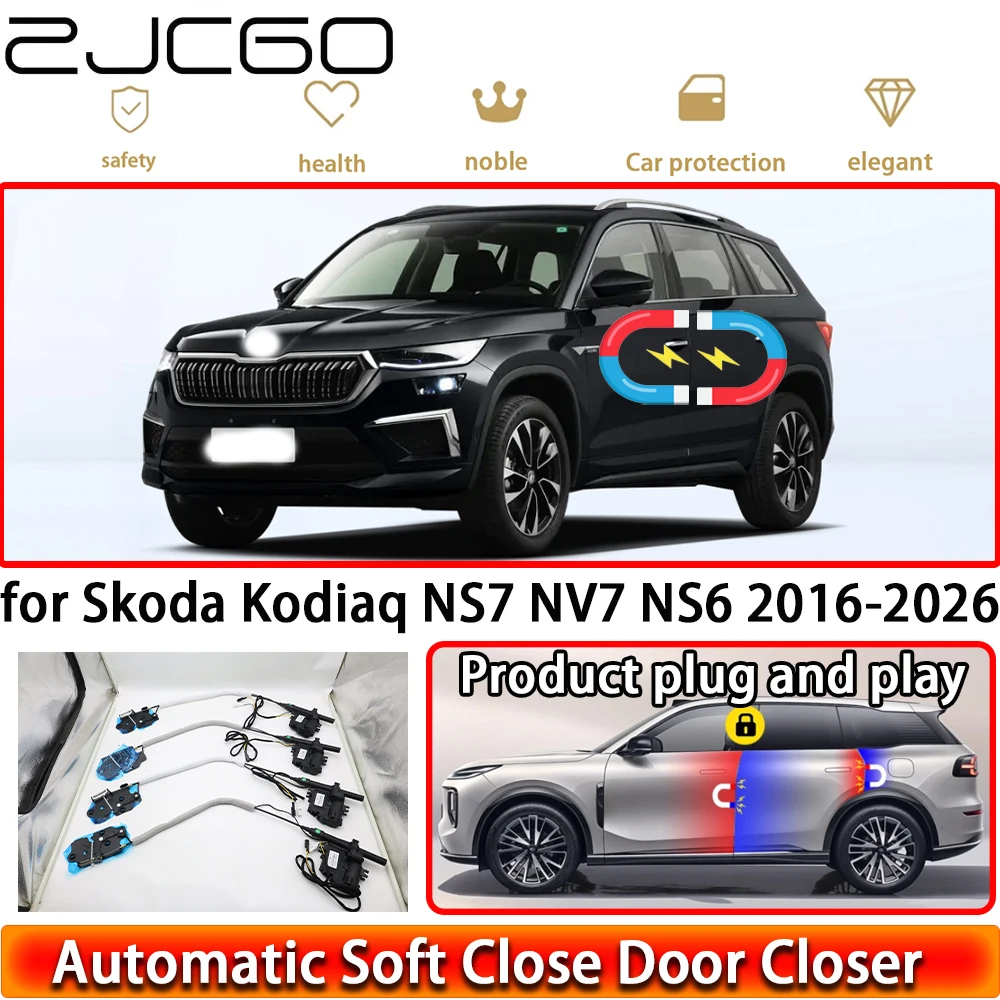 

for Skoda Kodiaq NS7 NV7 NS6 2016-2026 OEM Soft Close Door Kit Power Closing Latch System Auto Pull Door Easy Close Plug & Play