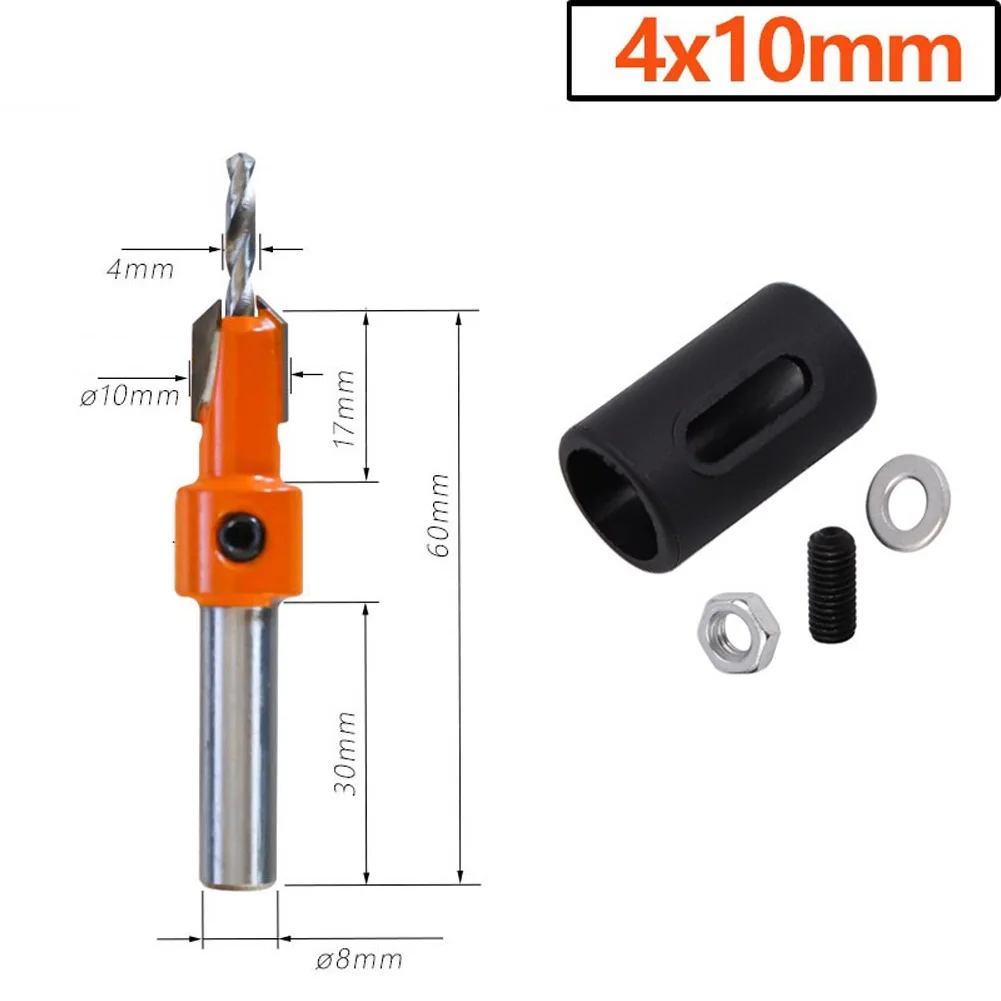 Power Tools Drill Bit 4X10 Countersinking For Woodworking Drilling Quick Change Chucks With Power Drills 2.8X10