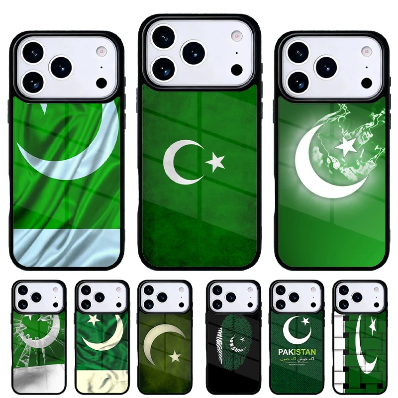 Funda bandera de Pakistán para iPhone – Carcasa 17 Air 16e 15 14 13