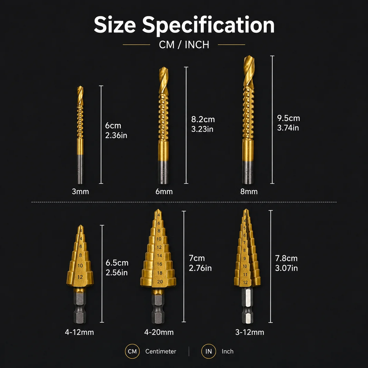 6Pcs Titanium Coated Drill Bit - Mess Kit Titanium ulasan dan harga