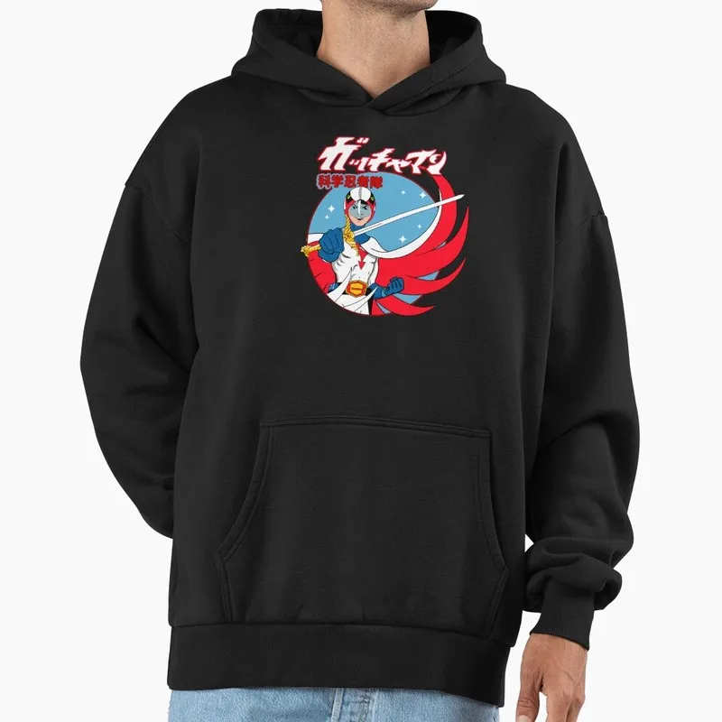Kagaku Ninja-Tai Gatchaman Science Ninja Team Fleece Pullover Hoodie Vintage 70s Anime Battle of the Planets G-Force Fan Tops