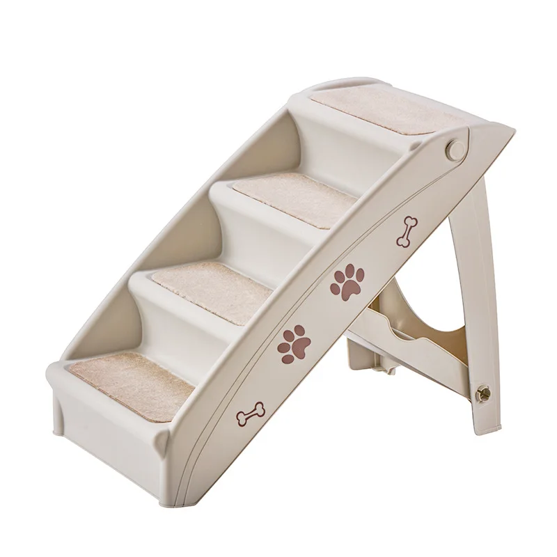

Dog Pet Stairs for Climbing Up and Down Bed Steps Bedside Non-Slip Ladder Detachable Washable Foldable for Small Dogs