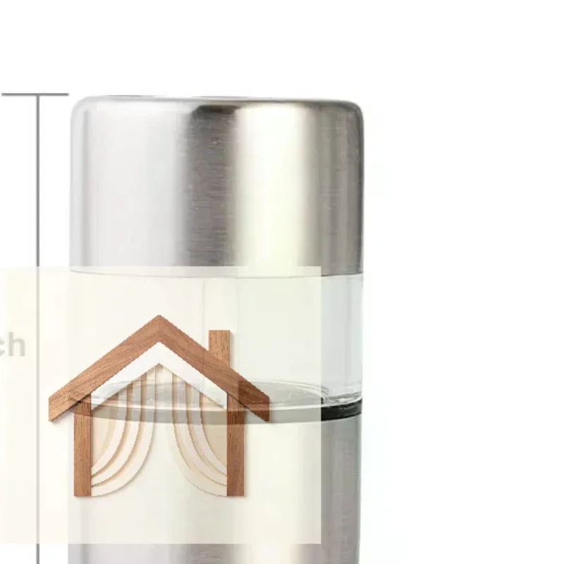 Stainless Steel Manual Salt Pepper Mill Clear Glass Jar Easy Refill Kitchen Essential for Family Daily Cooking BBQ