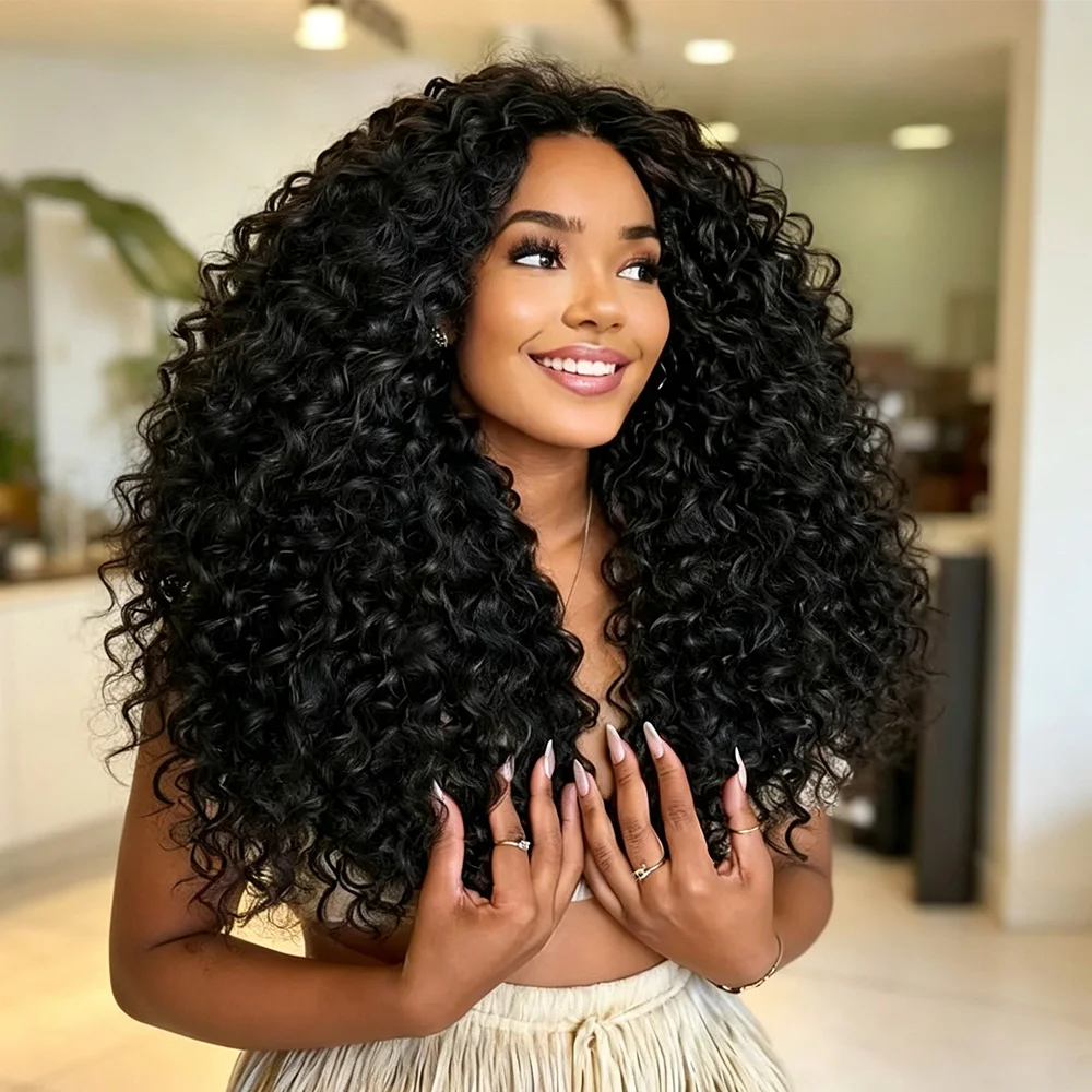 18 40 Inch 13x4 Lace Frontal Burmese Curly Human Hair Wig Pre Plucked 200% Density 13x6 HD Transparent Lace Front Wigs For Black Women