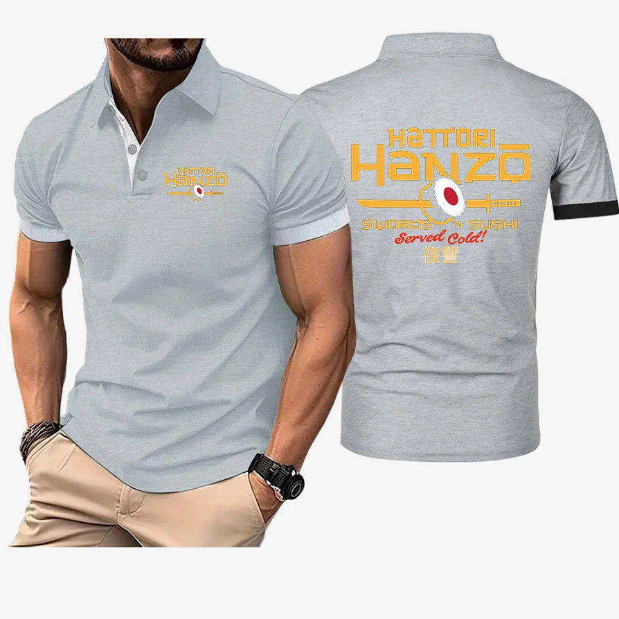 Hattori Hanzo The new men's Polo is suitable for summer and features cotton short sleeves The material is soft.