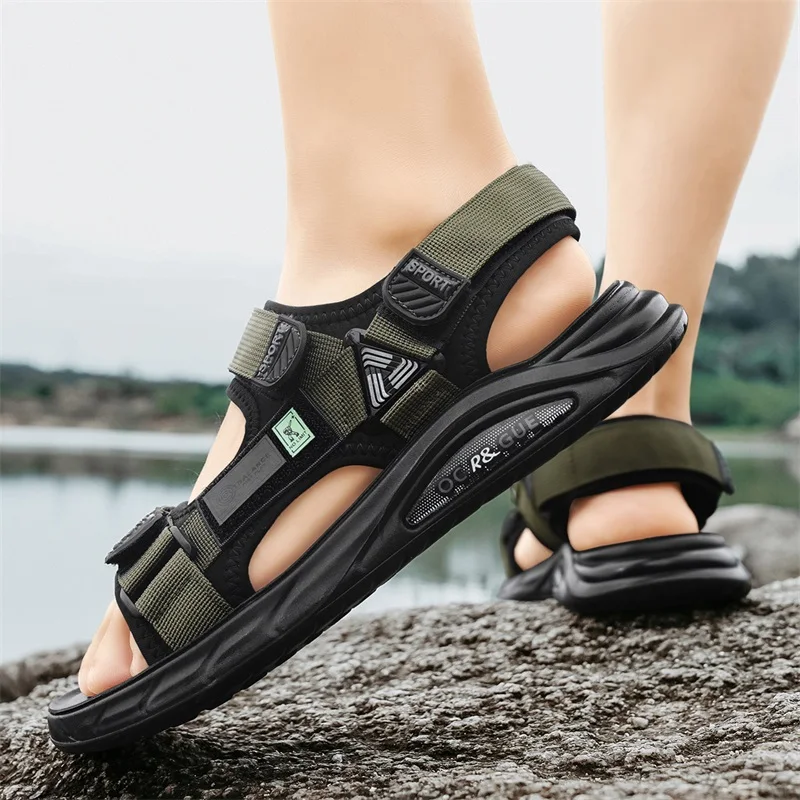 Mens Casual Sandals Summer Outdoor Open Toe Walking Shoes Soft Bottom Comfortable Vacation Slippers Fashion Non-slip Breathable