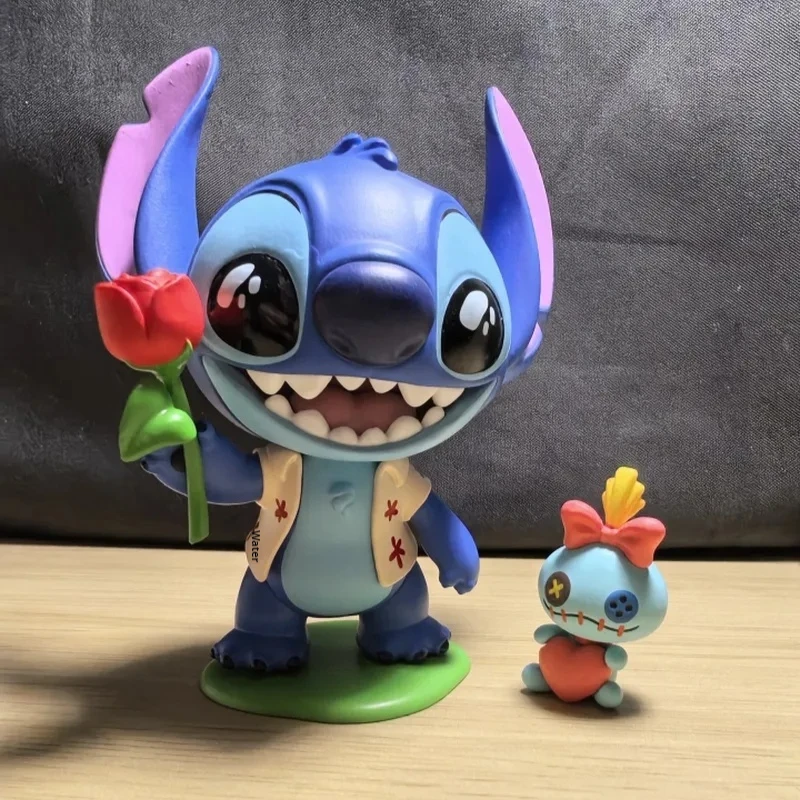 Miniso Lilo & Stitch Fun Date Series 8cm Stitch Handmade Mystery Box Blind Box Pvc Model Prezent Ozdoba Urodziny Śliczne Prezenty na Biurko