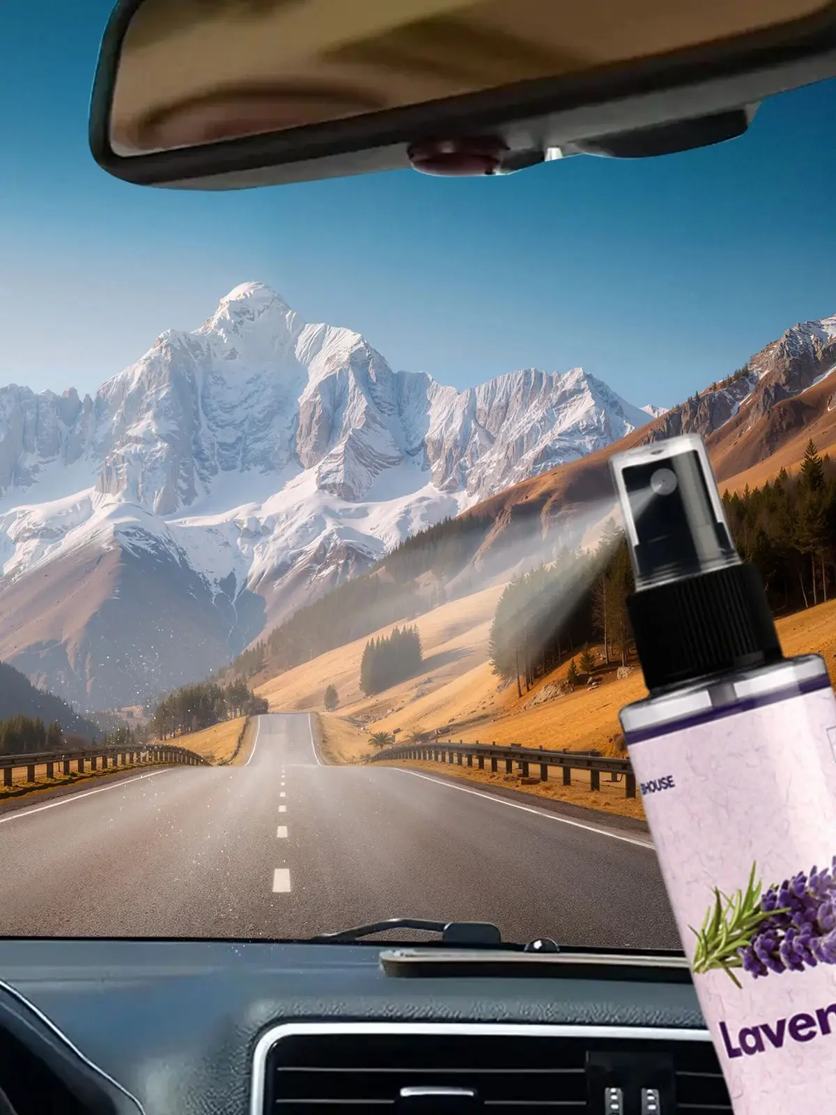 Désodorisant pulvérisé à la main parfumé LAVENDER 100 ml – Spray pour voiture, parfum purifiant et désodorisant pour l'air domestique