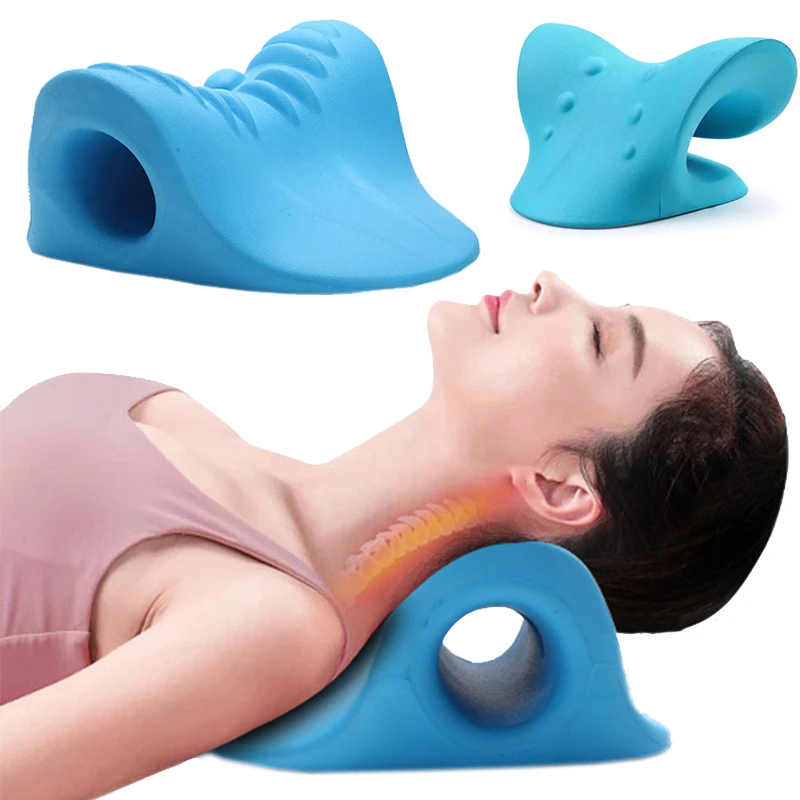 New Pillow Neck Shoulder Relaxer Cervical Traction Device For Pain Relief Cervical Spine Alignment Chiropractic Neck Stretcher