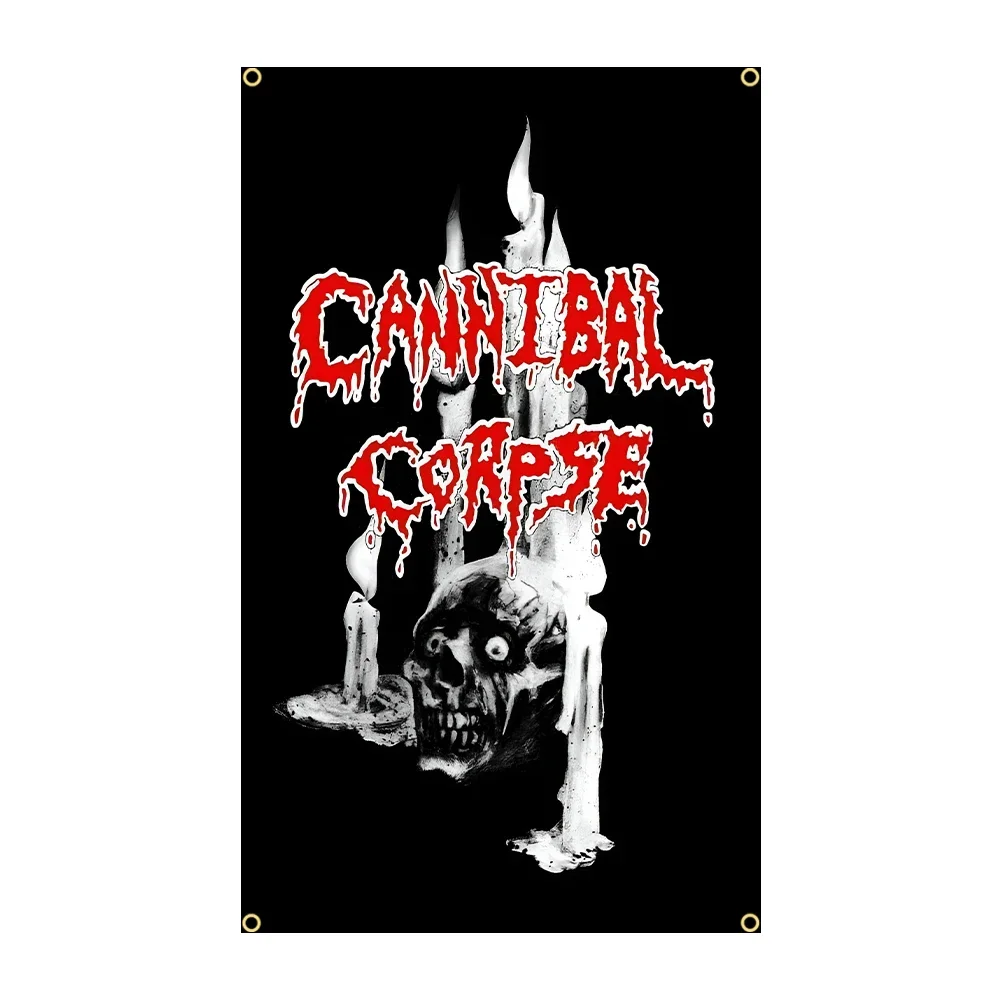 

90X150CM 3X5Ft Black Metal Rock Band Flag Death Metal/Black Metal Polyester Printing Rock Banner For Decor Tapestry