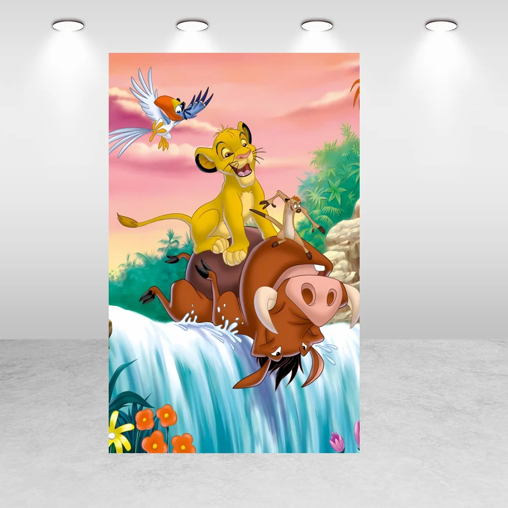 

Disney Winnie the Pooh Party Background Decors Round Customized Backdrop Children's Birthday Decoration Wedding Banner