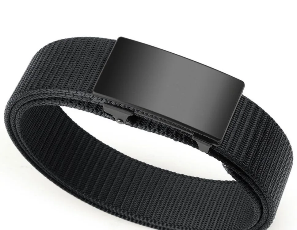 Automatischer Metallschnallen-Golfgürtel aus Canvas, gewebter Nylon-Freizeitgürtel für Herren, taktischer Gürtel für Outdoor-Sport, atmungsaktiver Jeans- und Hosen-Gürtel – Detail 13