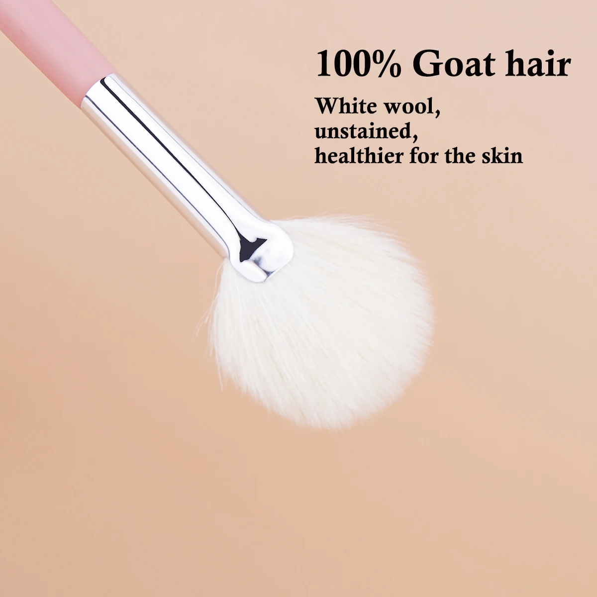 

Highlighting Fan Brush 100%Goat Hair Mini Fan Blades Highlighting Brush Highlighter Contour Brush Fan Shaped Makeup Tool