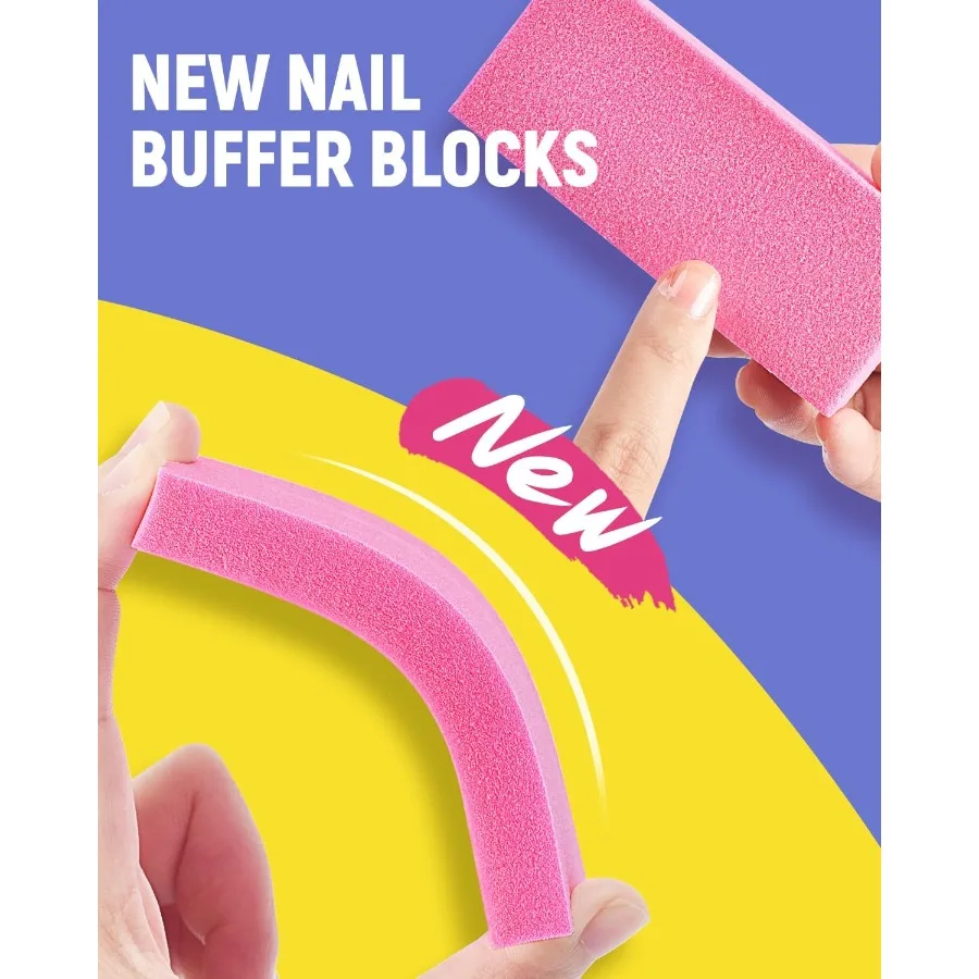 Nail File and Buffer Blocks with Nail Care Kit 13 Pcs Manicure Kit for Women with Milk and Honey Cuticle Oil and Cuticle Trimme