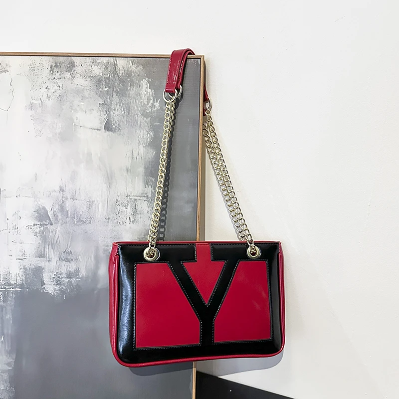 

Trendy Simple Crossbody Handbag With Letter Logo - Women Casual Commuter Use Minimalist Solid Color Luxury