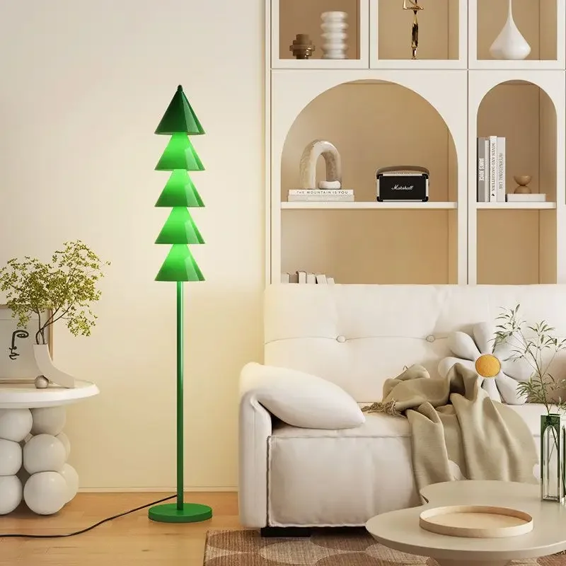 Christmas Tree New Floor Lamp Living Room Sofa Edge High-Grade Bedroom Bedside Children's Room Cartoon Decorative Lights