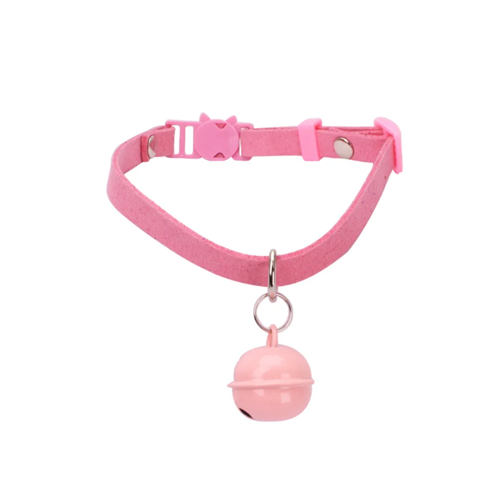 

Cat Collar Adjustable Pet Collar For Kitty Kitten Puppy With Bell Durable Lightweight Animal Accessory