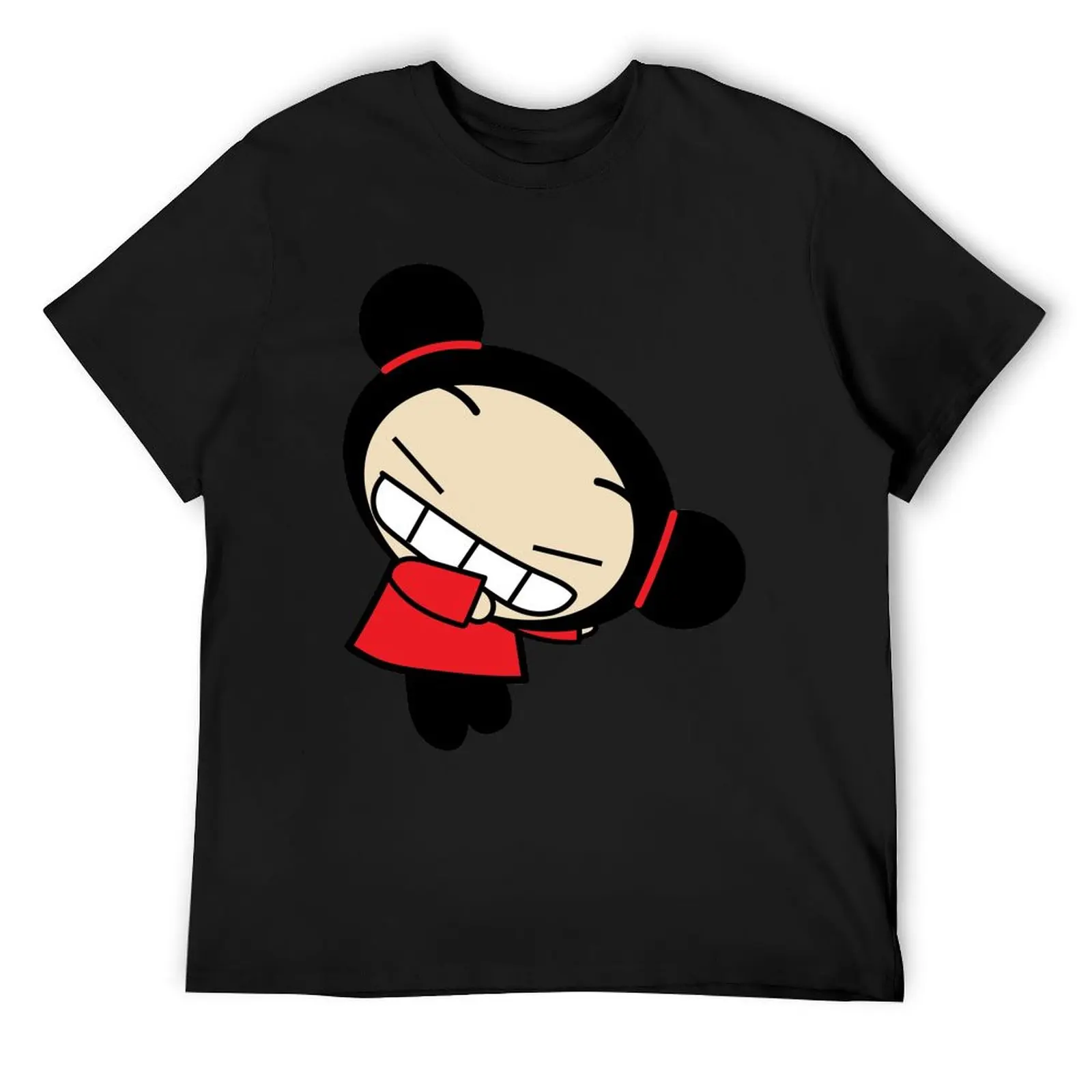 

Happy Pucca T-Shirt customizeds man clothes anime stuff cheap stuff funny t shirts for men