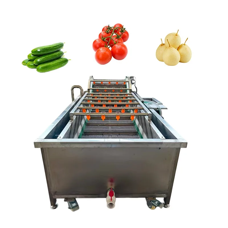 Electric Automatic Fruit and Vegetable Washing Cleaning Drying Machine with 304 Stainless Steel High Efficiency