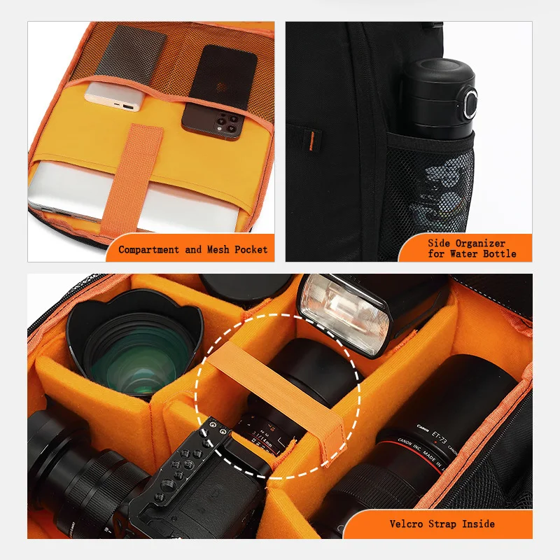 Waterproof Travel Backpack Video Tripod DSLR Bag Large Capacity Photography Camera Shoulder Bag for Nikon Pentax Canon Sony view 6