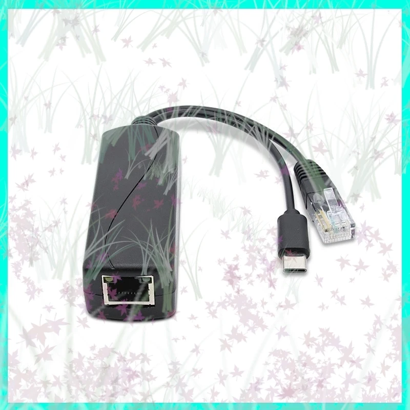 1/2/5PCS Splitter 5V POE USB Tpye-C Power Over Ethernet 48V To 5V Active Tpye-C POE Splitter RJ45 Female 44~57V for Raspberry E3