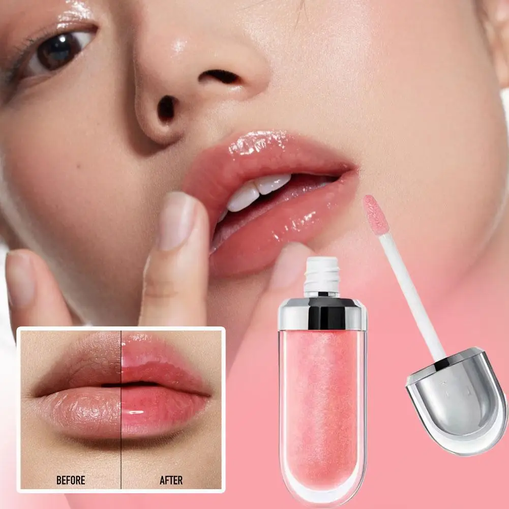 3D Hydra Lipgloss Spiegel Lip Glazuur Shimmer Hydraterende Parelmoer Kleur Vloeibare Lipgloss Mollige Glanzende Non Stick Cup Balsem ﻿