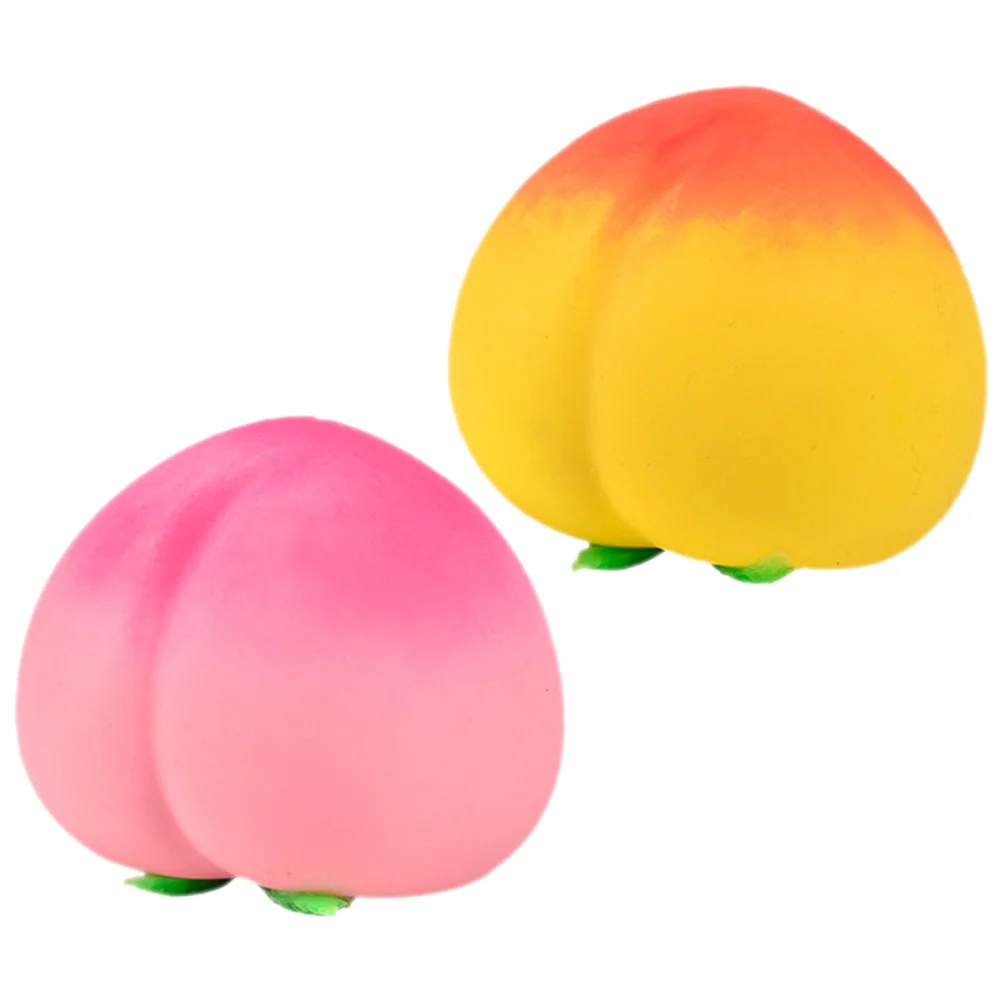 2 Pcs Squeeze Toys Creative Relief Stretchy Mini Slow Rebound Fruit Office Stress Ball