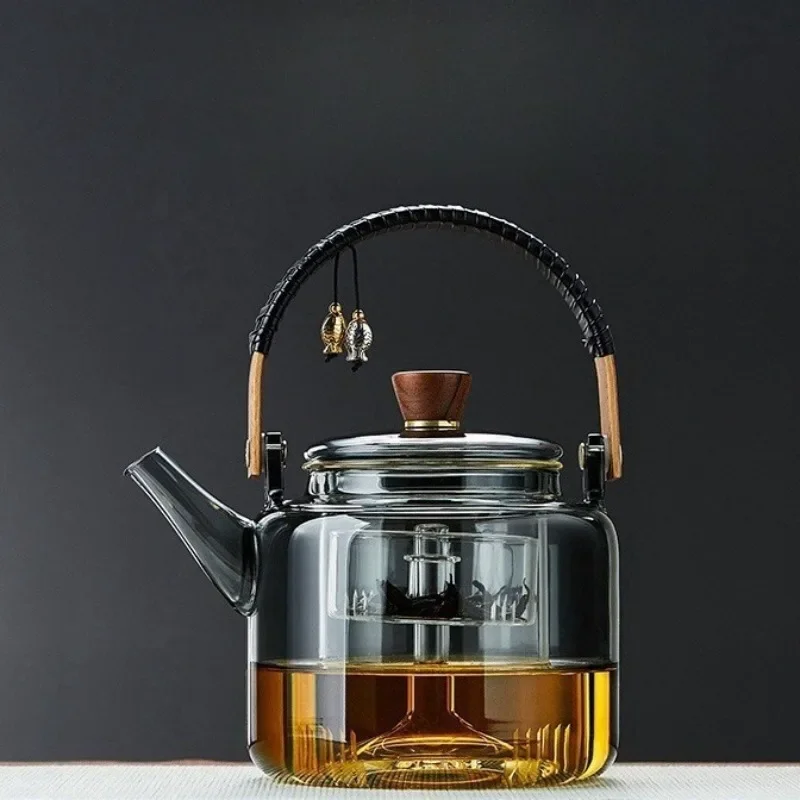 1200ML high borosilicate glass brewing teapot, household high temperature resistant large capacity teapot with filter liner